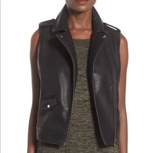 NWT Leith Vegan Leather Moro Vest